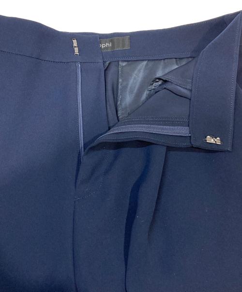 NOLLEY'S sophi（ノーリーズソフィー）NOLLEY'S sophi (ノーリーズソフィー) バックサテンテーラードセットアップ ネイビー サイズ:トップス(L)・ボトムス(M)の古着・服飾アイテム