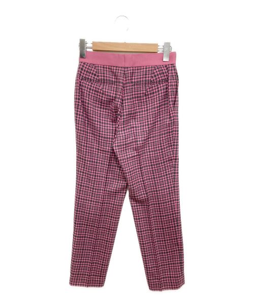 DRAWER（ドゥロワー）DRAWER (ドゥロワー) ウールピンクチェックベーシックパンツ ピンク サイズ:36の古着・服飾アイテム