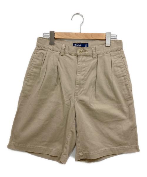 POLO RALPH LAUREN（ポロ・ラルフローレン）POLO RALPH LAUREN (ポロ・ラルフローレン) 2タックチノハーフパンツ ベージュ サイズ:78.5cm (W31)の古着・服飾アイテム