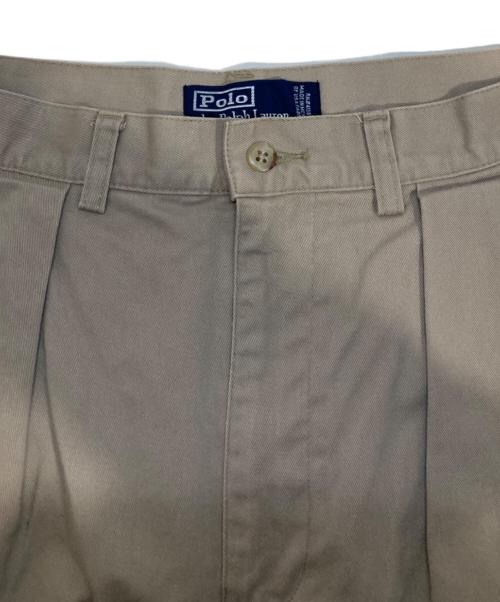POLO RALPH LAUREN（ポロ・ラルフローレン）POLO RALPH LAUREN (ポロ・ラルフローレン) 2タックチノハーフパンツ ベージュ サイズ:78.5cm (W31)の古着・服飾アイテム