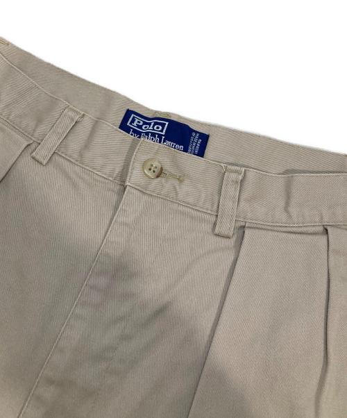 POLO RALPH LAUREN（ポロ・ラルフローレン）POLO RALPH LAUREN (ポロ・ラルフローレン) 2タックチノハーフパンツ ベージュ サイズ:78.5cm (W31)の古着・服飾アイテム
