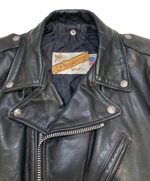 Schott（ショット）Schott (ショット) ダブルライダースジャケット ブラック サイズ:Mの古着・服飾アイテム