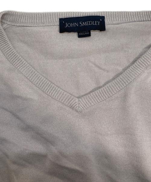 JOHN SMEDLEY（ジョンスメドレー）JOHN SMEDLEY (ジョンスメドレー) シーアイランドコットンVネックニット ベージュ サイズ:Sの古着・服飾アイテム