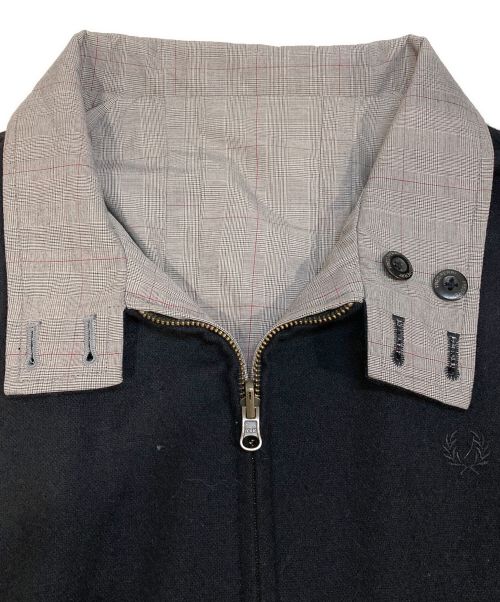 FRED PERRY（フレッドペリー）FRED PERRY (フレッドペリー) Reversible Harrington Mac ブラック×グレー サイズ:XLの古着・服飾アイテム