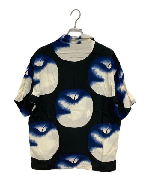 N.HOOLYWOOD（エヌ ハリウッド）N.HOOLYWOOD (エヌ ハリウッド) HALF SLEEVE SHIRT ブラック×ブルー サイズ:S (36)の古着・服飾アイテム