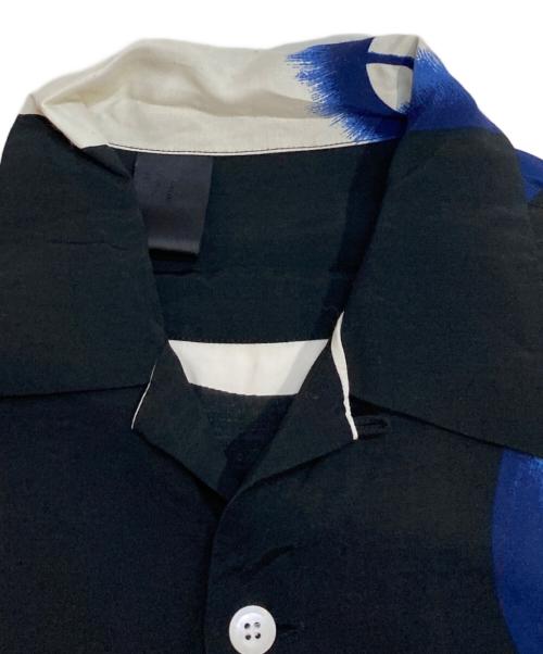 N.HOOLYWOOD（エヌ ハリウッド）N.HOOLYWOOD (エヌ ハリウッド) HALF SLEEVE SHIRT ブラック×ブルー サイズ:S (36)の古着・服飾アイテム