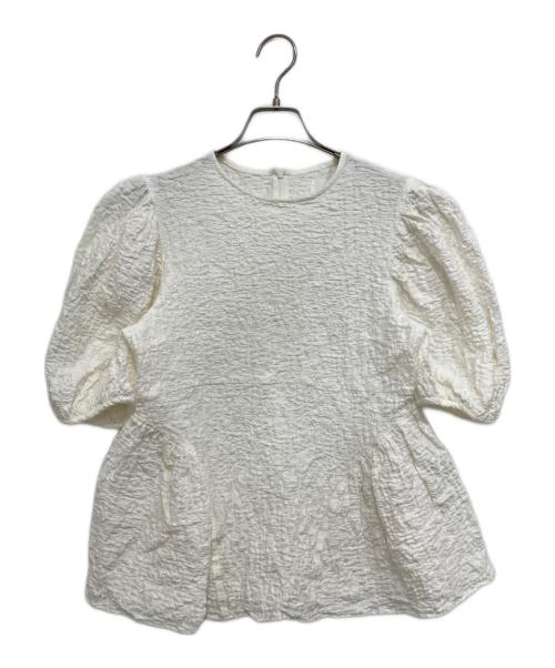 OHGA（オオガ）OHGA (オオガ) POWANリップルパフブラウス ホワイト サイズ:Freeの古着・服飾アイテム