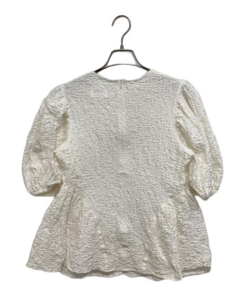 OHGA（オオガ）OHGA (オオガ) POWANリップルパフブラウス ホワイト サイズ:Freeの古着・服飾アイテム