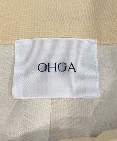 OHGA（オオガ）OHGA (オオガ) テーパードタックパンツ イエロー サイズ:Mの古着・服飾アイテム
