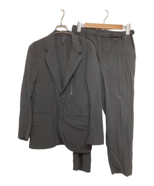 02DERIV（ツーディライヴ）02DERIV (ツーディライヴ) ストレッチテーラードジャケットセットアップ ブラック サイズ:Mの古着・服飾アイテム