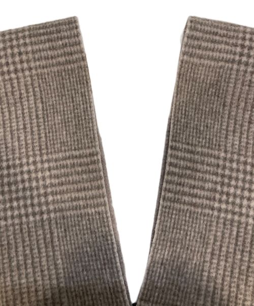 YORI（ヨリ）YORI (ヨリ) グレンチェックジレ ベージュ サイズ:Freeの古着・服飾アイテム