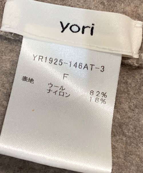 YORI（ヨリ）YORI (ヨリ) グレンチェックジレ ベージュ サイズ:Freeの古着・服飾アイテム