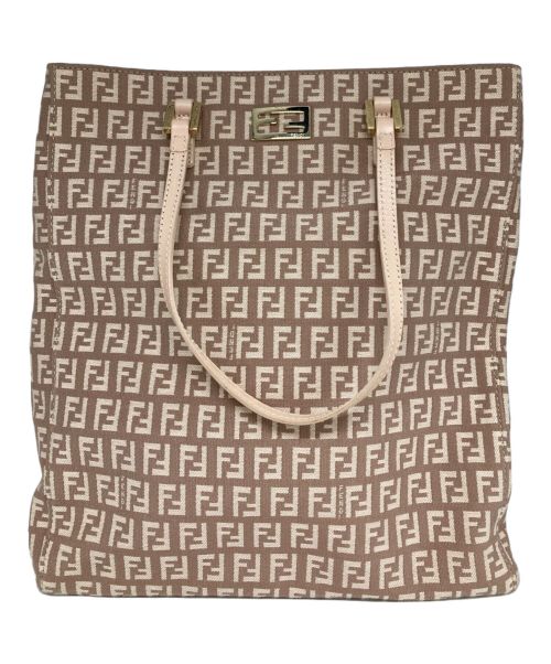 FENDI（フェンディ）FENDI (フェンディ) ズッキーノ柄ハンドバッグ ピンクの古着・服飾アイテム