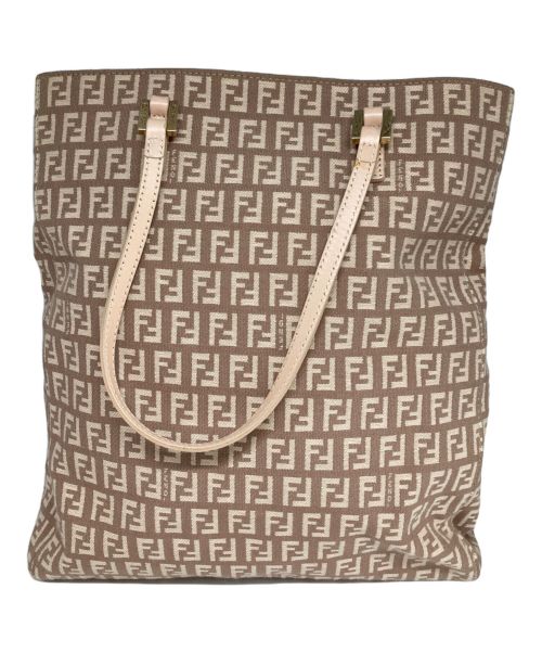 FENDI（フェンディ）FENDI (フェンディ) ズッキーノ柄ハンドバッグ ピンクの古着・服飾アイテム