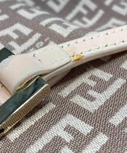 FENDI（フェンディ）FENDI (フェンディ) ズッキーノ柄ハンドバッグ ピンクの古着・服飾アイテム