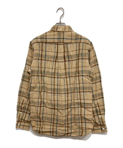 RALPH LAUREN（ラルフローレン）RALPH LAUREN (ラルフローレン) リネンボタンダウンシャツ ブラウン サイズ:Sの古着・服飾アイテム