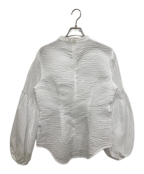 LE CIEL BLEU（ルシェルブルー）LE CIEL BLEU (ルシェルブルー) Zebra Jacquard Blouse ホワイト サイズ:M (38)の古着・服飾アイテム