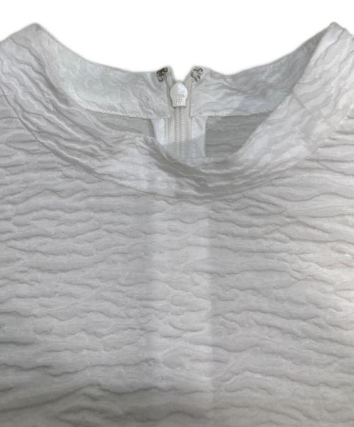 LE CIEL BLEU（ルシェルブルー）LE CIEL BLEU (ルシェルブルー) Zebra Jacquard Blouse ホワイト サイズ:M (38)の古着・服飾アイテム