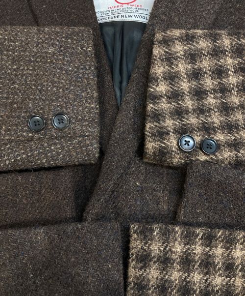 BEAUTY&YOUTH（ビューティーアンドユース）BEAUTY&YOUTH (ビューティーアンドユース) ハリスツイードチェスターコート ブラウン サイズ:Mの古着・服飾アイテム