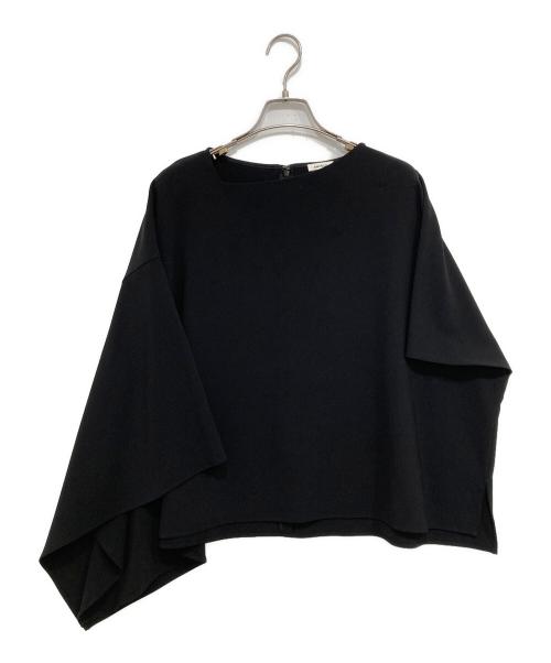 ENFOLD（エンフォルド）ENFOLD (エンフォルド) アシンメトリーブラウス ブラック サイズ:Mの古着・服飾アイテム