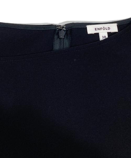 ENFOLD（エンフォルド）ENFOLD (エンフォルド) アシンメトリーブラウス ブラック サイズ:Mの古着・服飾アイテム