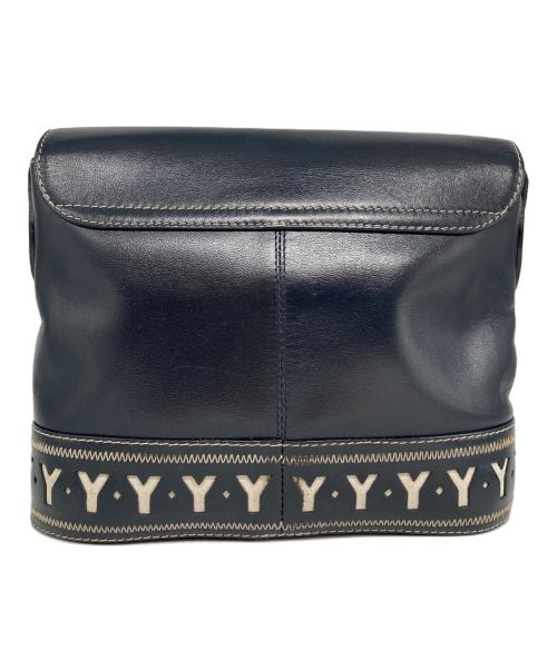 Yves Saint Laurent（イヴサンローラン）Yves Saint Laurent (イヴサンローラン) Yカットショルダーバッグ ネイビーの古着・服飾アイテム