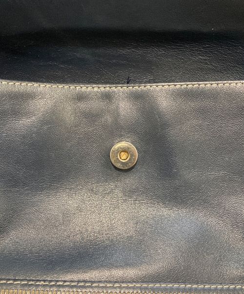 Yves Saint Laurent（イヴサンローラン）Yves Saint Laurent (イヴサンローラン) Yカットショルダーバッグ ネイビーの古着・服飾アイテム