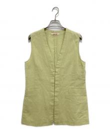 BACCA（バッカ）の古着「ヘンプコットンノースリーブジャケット」｜グリーン
