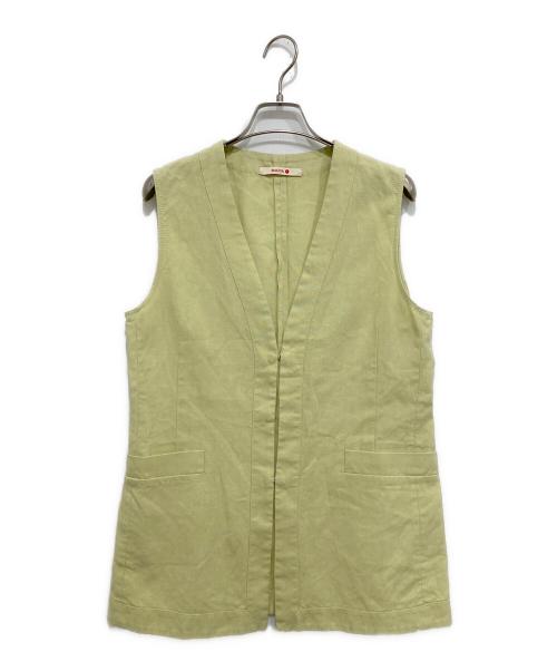 BACCA（バッカ）BACCA (バッカ) ヘンプコットンノースリーブジャケット グリーン サイズ:Sの古着・服飾アイテム