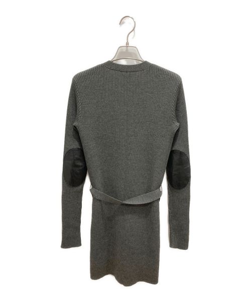 RALPH LAUREN（ラルフローレン）RALPH LAUREN (ラルフローレン) エルボーパッチロングニットワンピース グレー サイズ:Sの古着・服飾アイテム