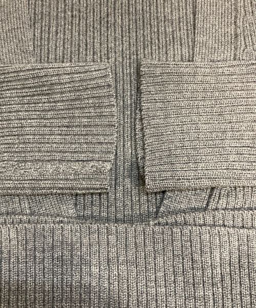 RALPH LAUREN（ラルフローレン）RALPH LAUREN (ラルフローレン) エルボーパッチロングニットワンピース グレー サイズ:Sの古着・服飾アイテム