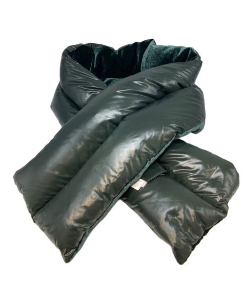 MONCLER（モンクレール）MONCLER (モンクレール) ベロアダウンマフラー グリーンの古着・服飾アイテム