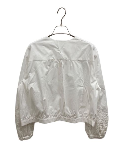 自由区（ジユウク）自由区 (ジユウク) テンセルコットンエンブロイダリージャケット ホワイト サイズ:Lの古着・服飾アイテム