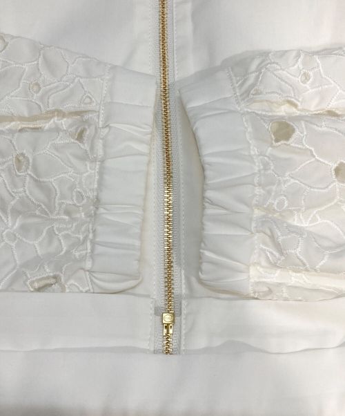 自由区（ジユウク）自由区 (ジユウク) テンセルコットンエンブロイダリージャケット ホワイト サイズ:Lの古着・服飾アイテム