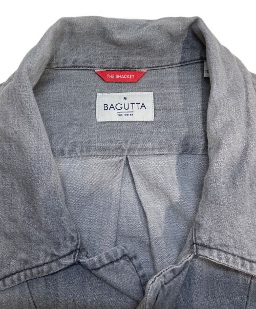 Bagutta（バグッタ）Bagutta (バグッタ) ブリーチデニムファティーグシャツジャケット グレー サイズ:Mの古着・服飾アイテム
