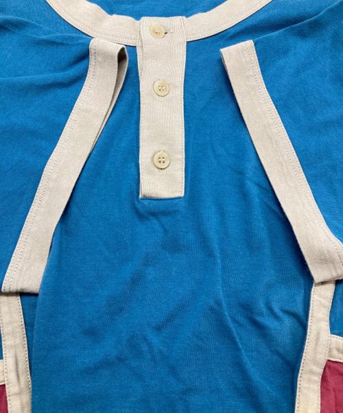 DOLCE & GABBANA（ドルチェ＆ガッバーナ）DOLCE & GABBANA (ドルチェ＆ガッバーナ) ヘンリーネックカットソー スカイブルー サイズ:XL相当の古着・服飾アイテム