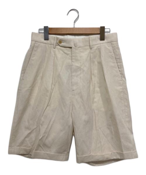 STEVEN ALAN（スティーブンアラン）STEVEN ALAN (スティーブンアラン) TMBL TRO 2PLEATED DRESS SHORT PANTS アイボリー サイズ:Mの古着・服飾アイテム