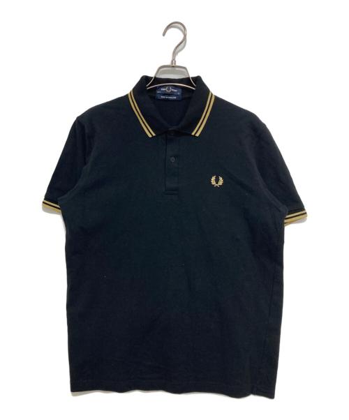 FRED PERRY（フレッドペリー）FRED PERRY (フレッドペリー) ポロシャツ ブラック×ゴールド サイズ:Lの古着・服飾アイテム