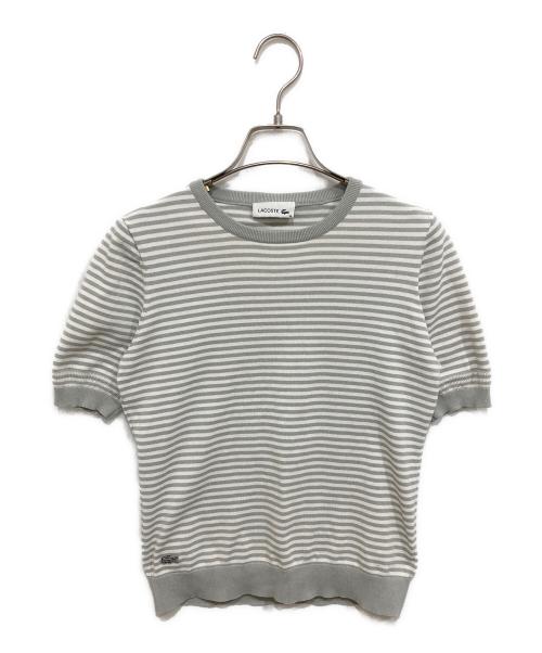 LACOSTE（ラコステ）LACOSTE (ラコステ) 半袖ニット グレー サイズ:36の古着・服飾アイテム