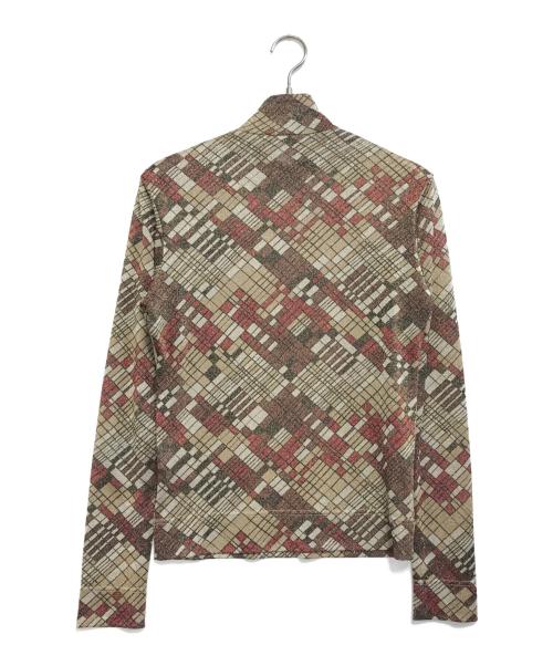 YOSHIYUKI KONISHI（ヨシユキコニシ）YOSHIYUKI KONISHI (ヨシユキコニシ) 総柄ラメカットソー ベージュ サイズ:39の古着・服飾アイテム