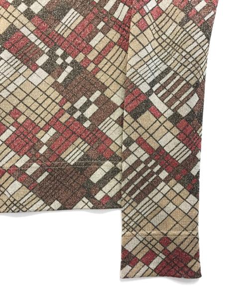 YOSHIYUKI KONISHI（ヨシユキコニシ）YOSHIYUKI KONISHI (ヨシユキコニシ) 総柄ラメカットソー ベージュ サイズ:39の古着・服飾アイテム