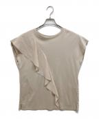 23区ニジュウサンク）の古着「シアーフリルジャージーラッフルカットソー」｜ベージュ