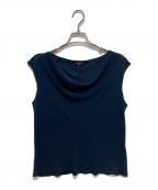 theoryセオリー）の古着「Powder Crepe SS Cowl Top」｜ネイビー
