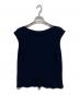 theory (セオリー) Powder Crepe SS Cowl Top ネイビー サイズ:S 未使用品：6000円