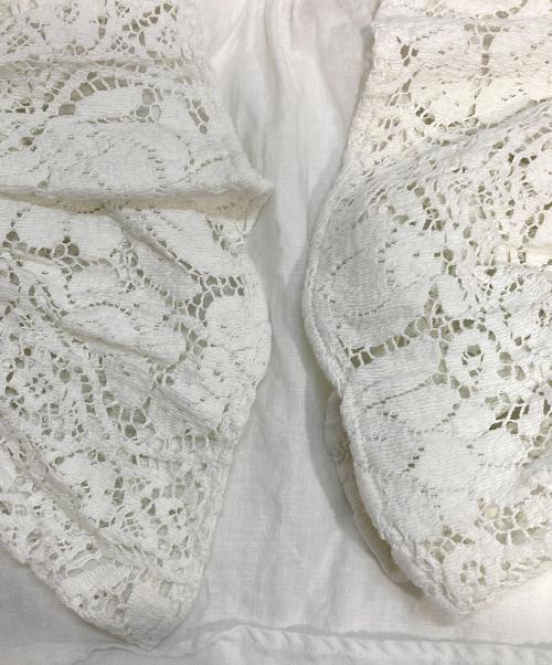 MALION VINTAGE（マリオンヴィンテージ）Malion vintage (マリオンヴィンテージ) レースブラウス ホワイト サイズ:Freeの古着・服飾アイテム