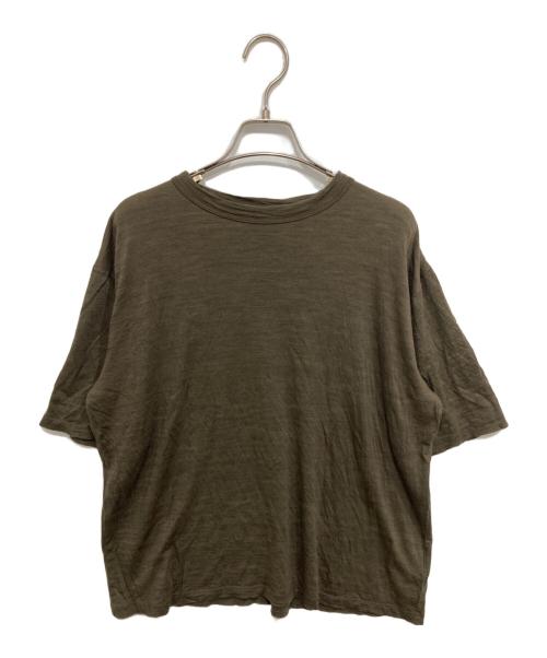 BATONER（バトナ―）BATONER (バトナ―) UNITED ARROWS (ユナイテッドアローズ) ウォッシャブルウールTシャツ カーキ サイズ:2の古着・服飾アイテム