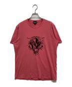 JUST CAVALLIジャストカヴァリ）の古着「アニマルモチーフカットソー」｜ピンク