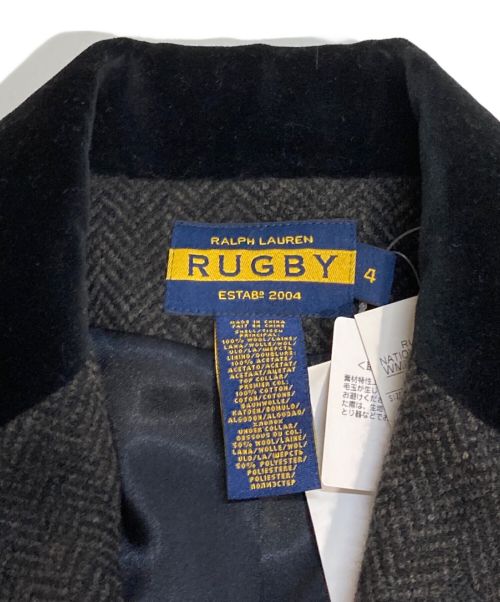 Rugby Ralph Lauren（ラグビーラルフローレン）Rugby Ralph Lauren (ラグビーラルフローレン) ツイードチェスターコート グレー サイズ:Mの古着・服飾アイテム