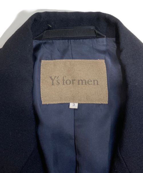 Y's for men（ワイズフォーメン）Y'S for men (ワイズフォーメン) 1Bウールギャバテーラードジャケット ネイビー サイズ:Mの古着・服飾アイテム