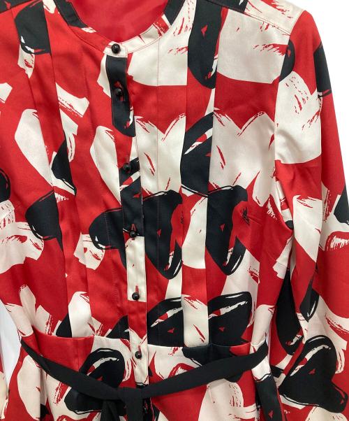 Loulou Willoughby（ルルウィルビー）Loulou Willoughby (ルルウィルビー) ハートプリントワンピース レッド サイズ:Mの古着・服飾アイテム